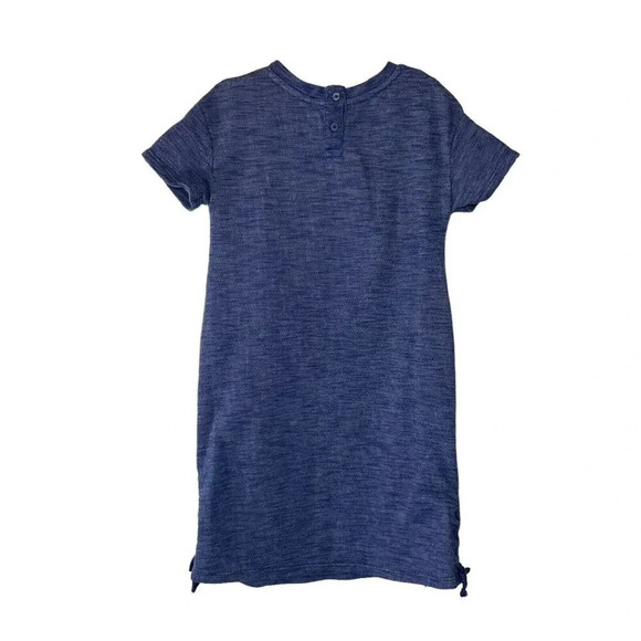 Cat & Jack Girls Shirt Dress Medium 7/8 Patchwork Pastel Cat Short Sleeve Knit - Picture 3 of 7